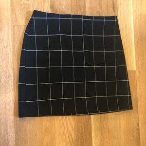Grid pencil skirt